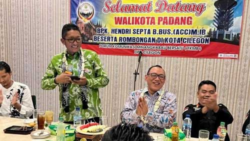 Wako Padang, Hendri Septa Silaturrahim dengan Wako Cilegon dan Perantau Minang