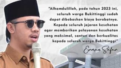 Biaya Berobat Gratis, Warga Bukittinggi Diminta Tetap Jaga Kesehatan