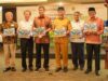 Gubernur Sumbar, Mahyeldi saat acara serah terima program penghijauan dari Djarum Fondation kepada Balai Besar Pelaksana Jalan Nasional (BBPJN) III Padang di Hotel Mercure, Padang