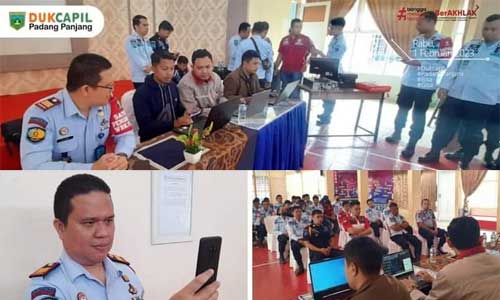 Dukcapil Sosialisasikan Identitas Kependudukan Digital di Rutan Kelas IIB Kota Padang Panjang 1 Dukcapil Kota Padang Panjang gelar sosialisasi di Rutan Kelas II B