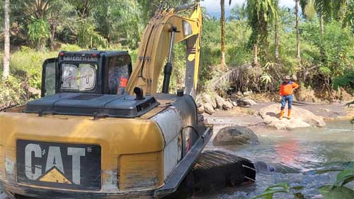 BPBD Pasaman Normalisasi Batang Air Landu