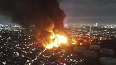 Depo Pertamina di kawasan Plumpang, Jakarta Utara kembali terbakar