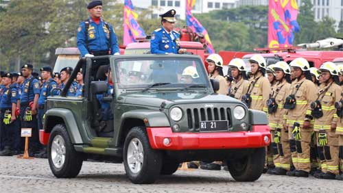 Peringatan Hari Ulang Tahun ke-104 Pemadam Kebakaran (Damkar) dan Penyelamatan di Lapangan Monas, Jakarta Pusat