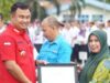 Bupati Dharmasraya, Sutan Riska Tuanku Kerajaan saat Apel Gabungan Bulan Maret