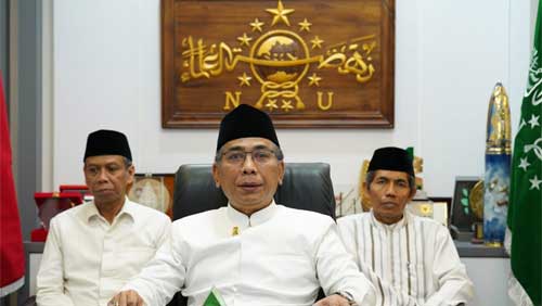 Ketua Umum Pengurus Besar Nahdlatul Ulama (PBNU) KH Yahya Cholil Staquf atau Gus Yahya