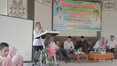 Wakil Bupati Pesisir Selatan, Rudi Hariyansyah Musrenbang RKPD 2024 Kecamatan IV Jurai