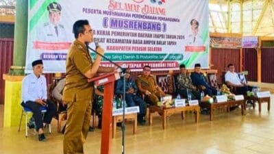 Wakil Bupati Pessel Buka Musrenbang RKPD Kecamatan Basa Ampek Balai Tapan