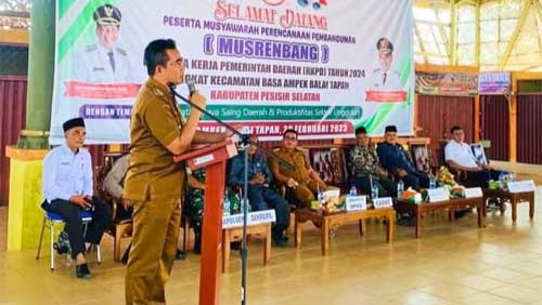 Wakil Bupati Pessel Buka Musrenbang RKPD Kecamatan Basa Ampek Balai Tapan