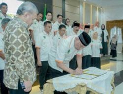 Pengukuhan KORMI Sumbar, Mahyeldi Berharap Dunia Olahraga Berkolaborasi dengan Pariwisata