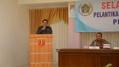 Asisten I, Rahman Hadiri Pelantikan Pengurus Pwi Kabupaten Agam