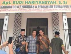 Wakil Bupati Pessel Resmikan Surau Nur Hakim Di Lunang