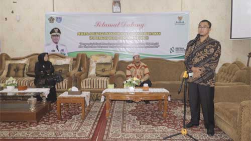 Pj. Wali Kota Payakumbuh, Rida Ananda saat Sosialisasi Pembentukan Unit Pengumpul Zakat (UPZ) berbasis Masjid