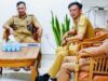 Kepala Dinas Komunikasi Informatika Statistik dan Persandian Kabupaten Pesisir Barat, Suryadi didampingi Sekretaris Elvin Yonandan dan Kepala Bidang Informasi dan Komunikasi Publik Antoni Wijaya