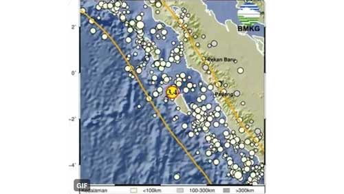 Gempa dengan Kekuatan M 3,4 Guncang Nias Selatan, Sumatera Utara
