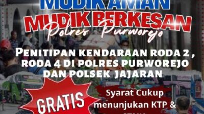 Polres Purworejo Sediakan Tempat Penitipan Kendaraan Gratis bagi Masyarakat yang Hendak Mudik