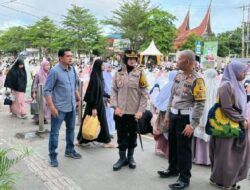 Kapolres Payakumbuh Pantau Langsung Pengamanan Salat Idul Fitri 1444 H