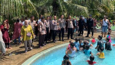 Wakapolres Dharmasraya bersama PJU Monitoring Objek Wisata Pemandian Ajo Manenggang