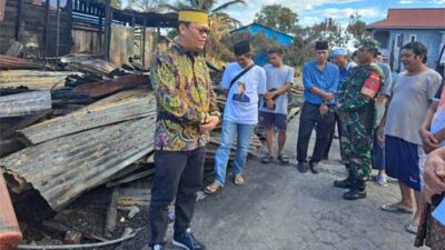 Safari Syawal, Senator Hasan Basri Kunjungi dan Salurkan Bantuan Korban Kebakaran Pasar Induk Malinau