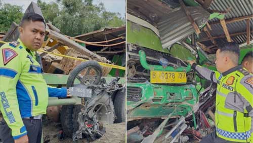 Truk Hantam Rumah di Penurunan Jorong Bintungan, Nagari Panyalaian