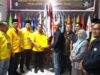 Pengurus DPD Partai Golkar Kabupaten Dharmasraya mengantarkan dokumen Daftar berkas Bakal Calon Legislatif ke kantor KPUD Kabupaten Dharmarsaya