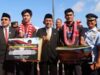 Penyerahan Bonus kepada Atlet Peraih Emas pada SEA Games 2023 Ramadhan Sananta dari cabang sepakbola dan Tengku Muhammad Septiadi Ardiansyah dari cabang E-Sport