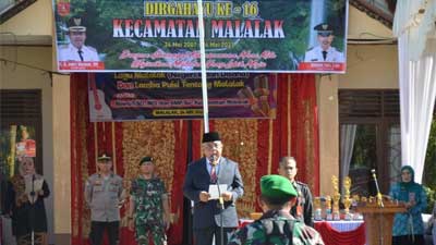 Sekdakab Agam Jadi Inspektur Upacara HUT Kecamatan Malalak ke-16