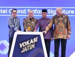 Acara "Halal bihalal dan Kick Off KADIN Capacity Development" KADIN Provinsi Jawa Timur di Hotel Grand Dafam Signature Surabaya, Jumat (5/5/2023) malam.