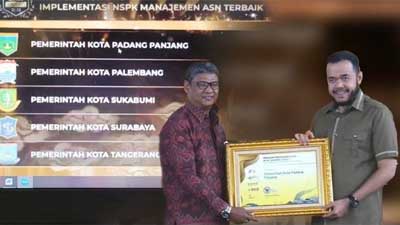 Pemko Padang Panjang Sabet Empat Kategori BKN Award