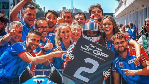 Pertamina Mandalika SAG Racing Team Naik Podium di Moto2 Portugal