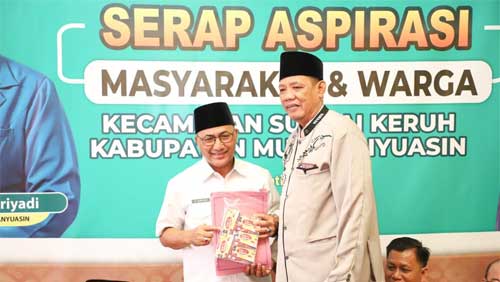Pj Bupati Musi Banyuasin Dorong Teh Gaharu Go Nasional 1 Perwakilan Koperasi Sungai Keruh Jaya, Atum menjumpai Pj Bupati Musi Banyuasin, Apriyadi Mahmud