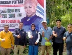 Rezka Oktoberia Tinjau Pembangunan P3TGAI di Sungai Ipuah, Nagari Sitanang