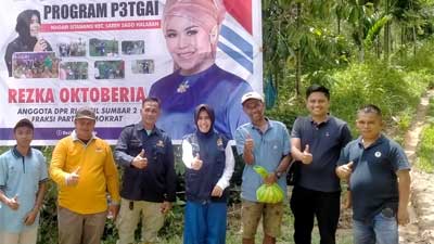 Rezka Oktoberia Tinjau Pembangunan P3TGAI di Sungai Ipuah, Nagari Sitanang