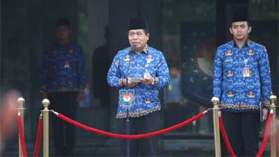 Sekjen Suhajar Pimpin Upacara Peringatan Harkitnas di Lingkup Kemendagri