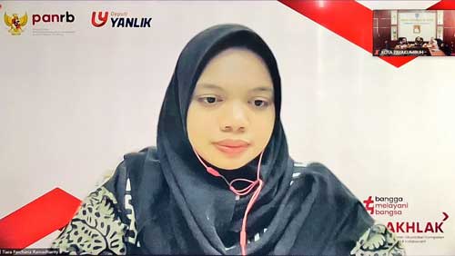 Pemko Payakumbuh Ikuti Rapat Pra PEKPPP Sumbar Bersama Kemenpan-RB 1 Perwakilan dari Kemenpan-RB, Tiara Farchana Ramadhanty