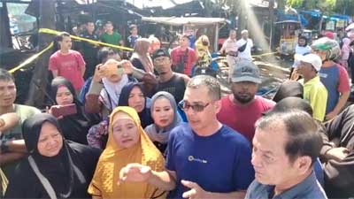 Wakil Walikota bersama Komisi III DPRD Padang Tinjau Kebakaran Pasar Raya