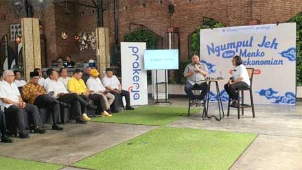 Airlangga Hartarto bertemu alumni Prakerja di Cirebon