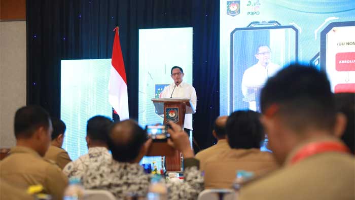 Jelang Pemilu 2024, Mendagri Berharap Camat Mampu Menekan Konflik Sosial di Masyarakat 1 Mendagri Muhammad Tito Karnavian saat Rakernas Camat