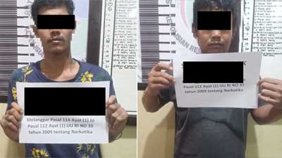 Satresnarkoba Polres Dharmasraya Ringkus 2 Pengedar Sabu-sabu