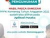 Pengumuman Seleksi Calon PPPK Kemena