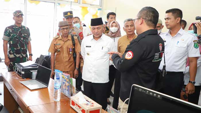 Bupati Muba, Apriyad Mahmud saat tinjau Puskesmas
