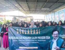 Emak-Emak Majelis Taklim Di Surabaya Deklarasi Dukung Gus Muhaimin Capres 2024