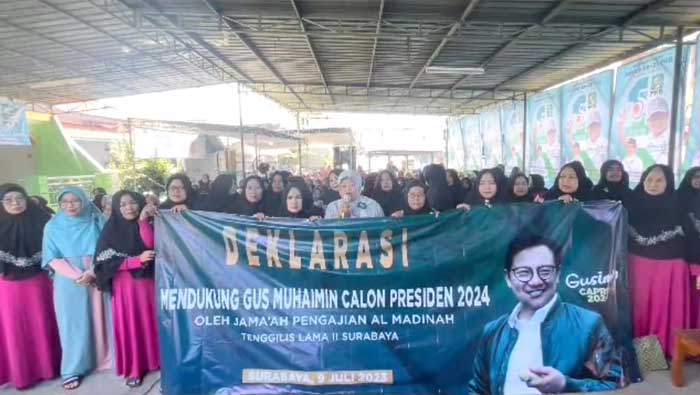 Emak-emak Majelis Taklim di Surabaya Deklarasi Dukung Gus Muhaimin Capres 2024