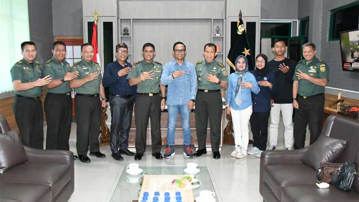 IWO Sumsel audiensi dengan Danrem 044 Gapo Brigjen TNI M. Naudi Nurdika