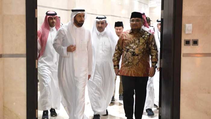 Menteri Agama Yaqut Cholil Qoumas bertemu Menteri Haji dan Umrah Arab Saudi Taufiq F Al Rabiah