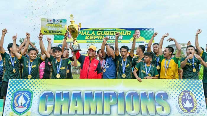 Final Pertandingan Futsal Dan Sepak Bola Dalam Rangka Piala Gubernur Kepri Di Dabo
