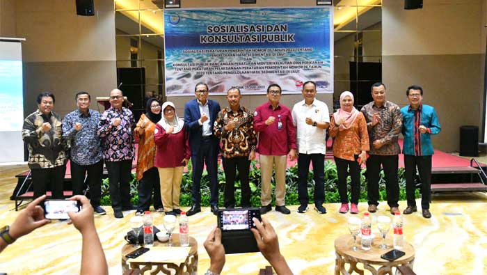 Sosialisasi Peraturan Pemerintah Nomor 26 Tahun 2023 tentang Pengelolaan Hasil Sedimentasi Laut dan konsultasi publik terkait rancangan Peraturan Menteri Kelautan dan Perikanan tentang pelaksanaan PP 26 tahun 2023