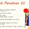 Teknik membuat CV