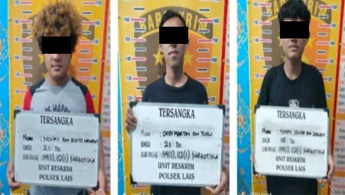 Saat Patroli Hunting, Polsek Lais Amankan Tiga Pemuda Diduga Miliki Narkotika