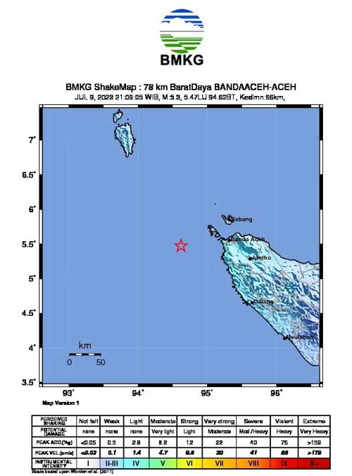 Aceh Diguncang Gempa Tektonik dengan Kekuatan M5,5 2 gempa aceh