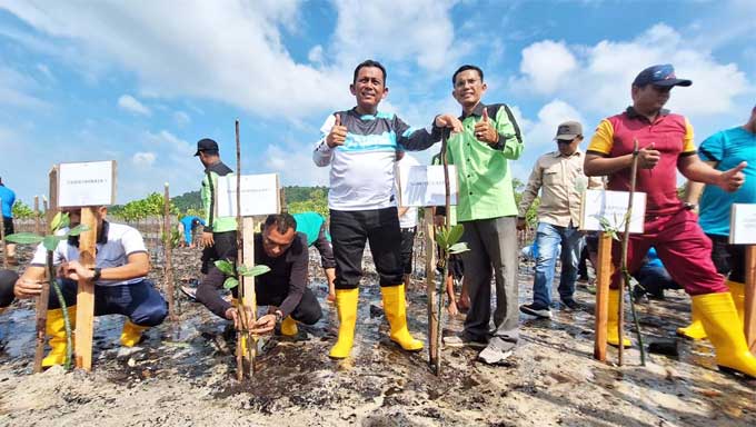 Penanaman Mangrove Dalam Rangka Peringatan Hari Ulang Tahun Ke-78 Kemerdekaan Republik Indonesia Di Kelurahan Setokok, Kecamatan Bulang, Kota Batam